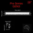28 Inch PRO Series LED Light Bars with Precision Parabolic Reflectors.